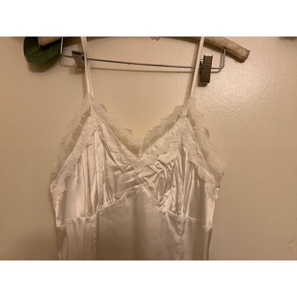 Belle Poque Lace Trim Babydoll Slip Dress V-Neck~ Satin~Y2K - Picture 11 of 16